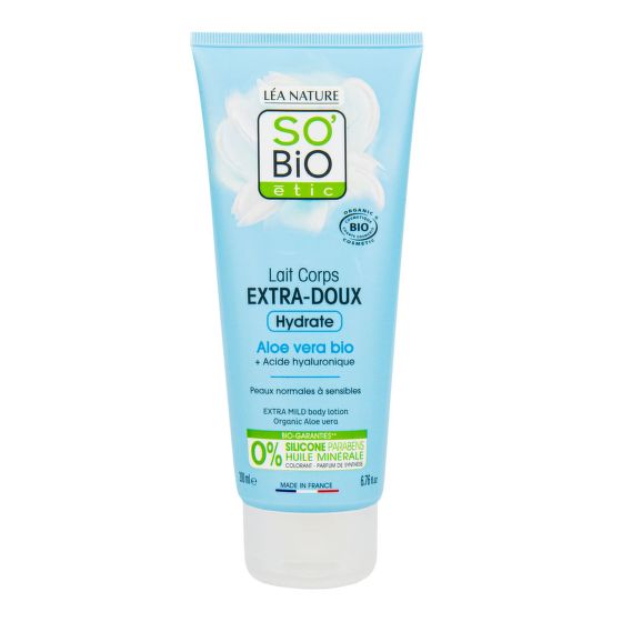 Mlieko telové extra hydratačné s aloe vera a hyaluronom 200 ml BIO   SO’BiO étic