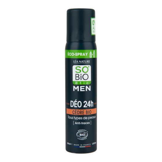 Dezodorant prírodný ECO SPRAY 24h MEN céder 100 ml BIO   SO'BiO étic