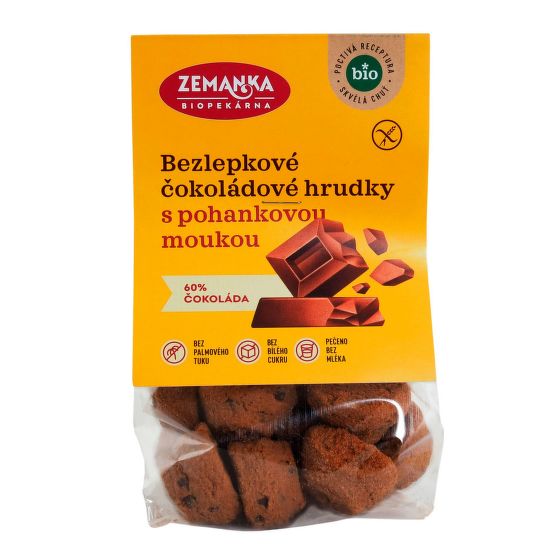 Hrudky pohánkové s čokoládou bezgluténové 100 g BIO   ZEMANKA