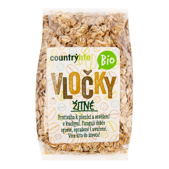 Vločky ražné 250 g BIO   COUNTRY LIFE