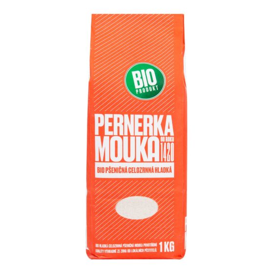 Múka pšeničná celozrnná hladká 1 kg BIO   PERNERKA