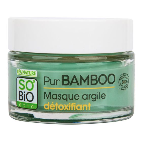 Detoxikačná pleťová maska s ílom – rada Pur BAMBOO 50 ml BIO   SO’BiO étic