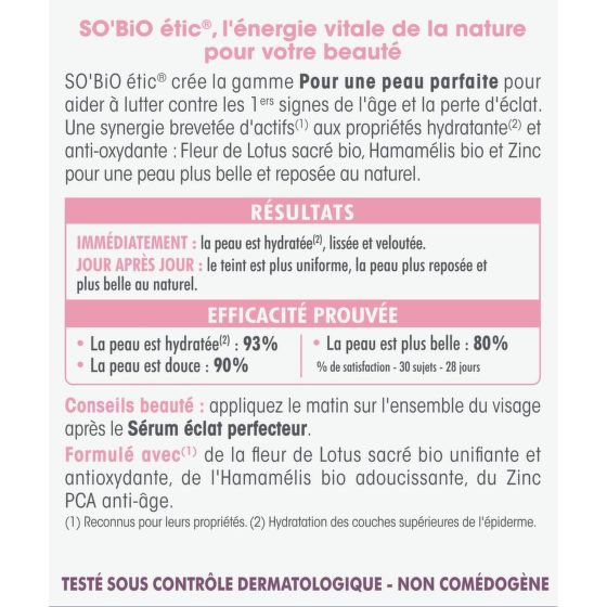 Krém hydratačný pre dokonalú pleť 50 ml BIO   SO’BiO étic