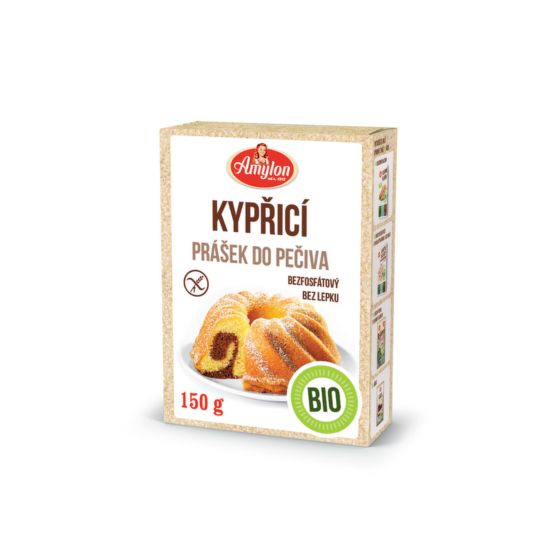 Prášok kypriaci do pečiva bez fosfátov bezgluténový 150 g BIO   AMYLON