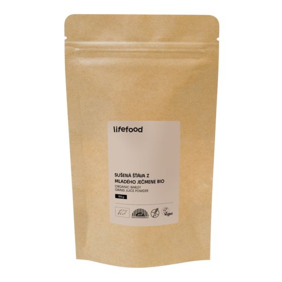 VÝPREDAJ!!!Jačmeň mladý sušená šťava 150 g BIO   LIFEFOOD