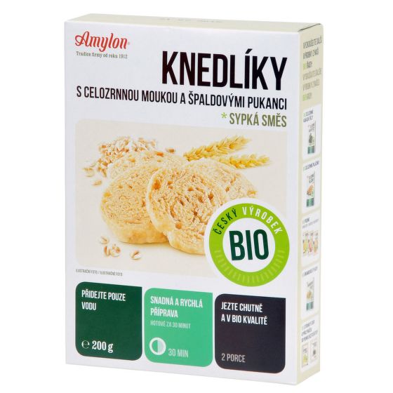 Knedlík s celozrnnou múkou a špaldovými pukancami 200 g BIO   AMYLON
