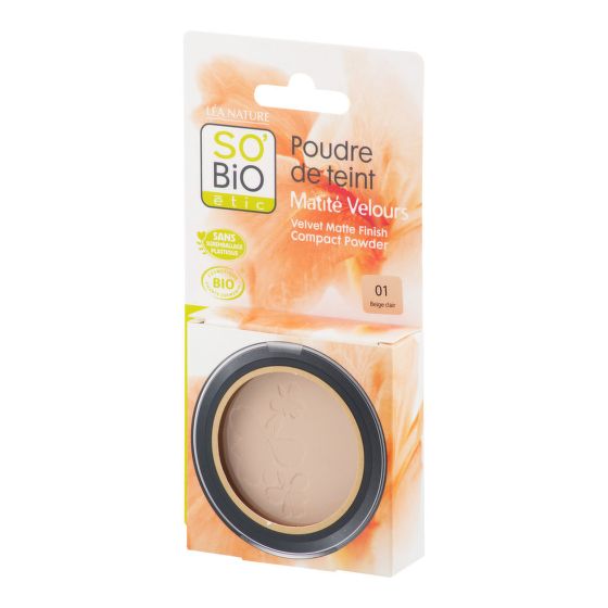 Kompaktný púder 01 béžová svetlá 10 g BIO   SO’BiO étic