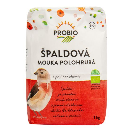 Múka špaldová polohrubá 1 kg BIO   PROBIO