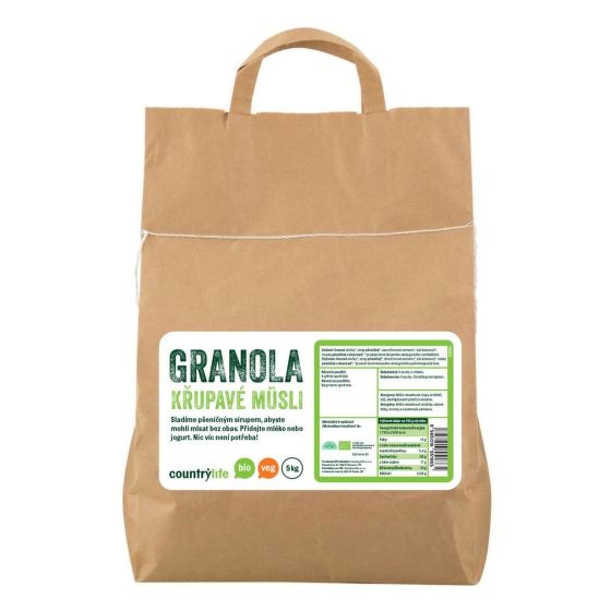 Granola - Chrumkavé ovsené müsli 5 kg BIO   COUNTRY LIFE