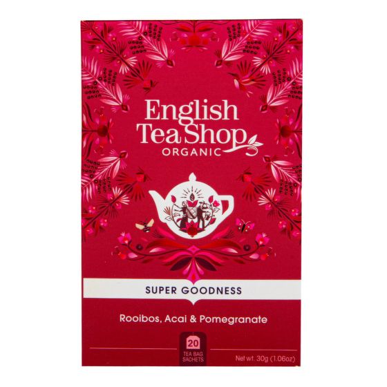 Čaj Rooibos s acai a granátovým jablkom 20 vrecúšok BIO   ENGLISH TEA SHOP