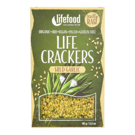 Life Crackers s medvedím cesnakom 90 g BIO   LIFEFOOD