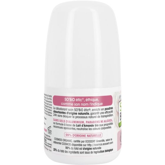 Dezodorant prírodný 24 h upokojujúci s mandľovým mliekom 50 ml BIO   SO’BiO étic