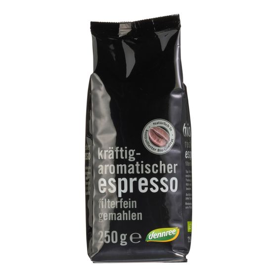 Káva espresso jemne mletá 250 g BIO   DENNREE