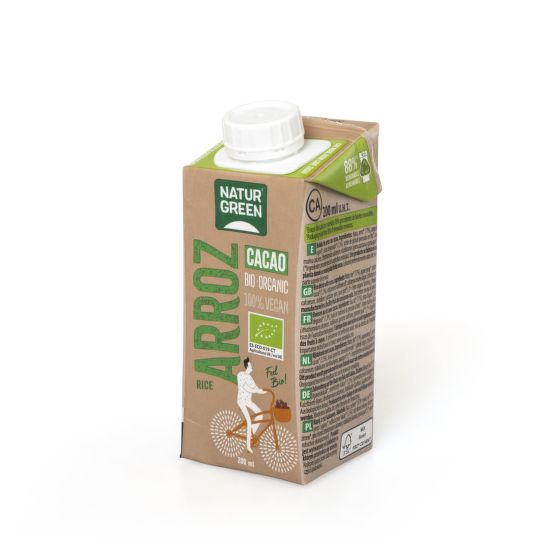 Nápoj ryžový s kakaom 200 ml BIO   NATURGREEN