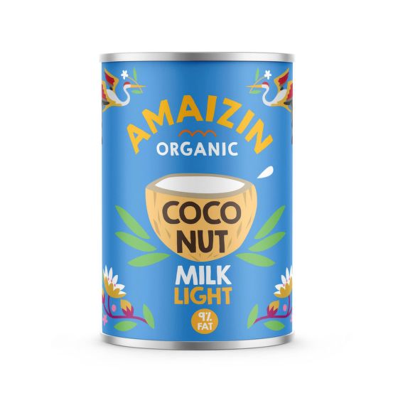 Krém kokosový light 9 % tuku 400 ml BIO   AMAIZIN