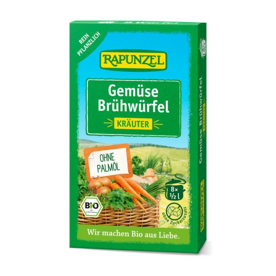 Vývar zeleninový bylinkový v kocke 8 ks BIO   RAPUNZEL