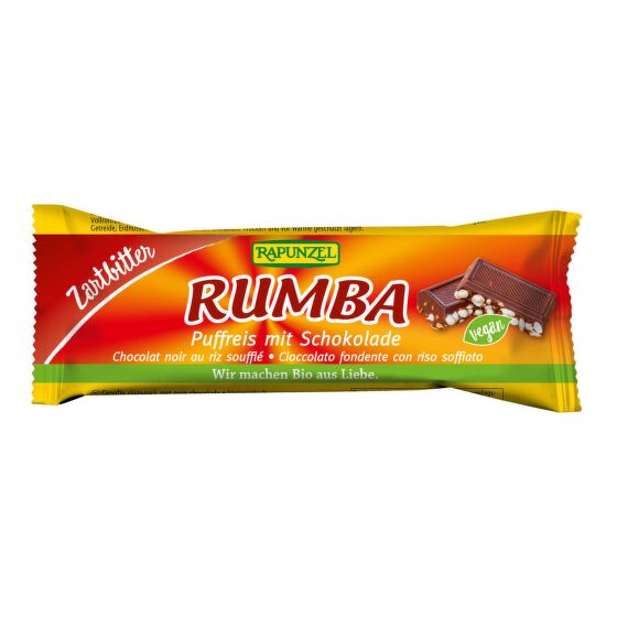 Ryža pufovaná v horkej čokoláde 50 g BIO   RAPUNZEL