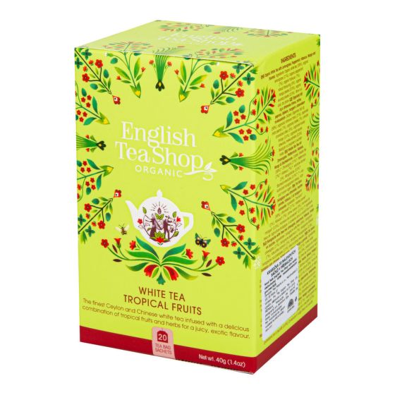 VÝPREDAJ!!!Čaj Biely s tropickým ovocím 20 vrecúšok BIO   ENGLISH TEA SHOP
