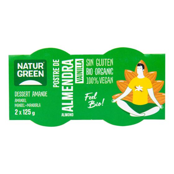 Dezert mandľový s vanilkovou príchuťou 2x125 g BIO   NATURGREEN
