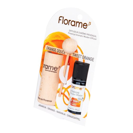 VÝPREDAJ!!!Difuzér provensálský drevený + éterický olej Sladký pomaranč 10 ml BIO FLORAME