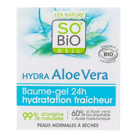 Gel-balzam hydratácie a sviežosť 24h — pre normálnu až suchú pleť 50 ml BIO   SO'BiO étic