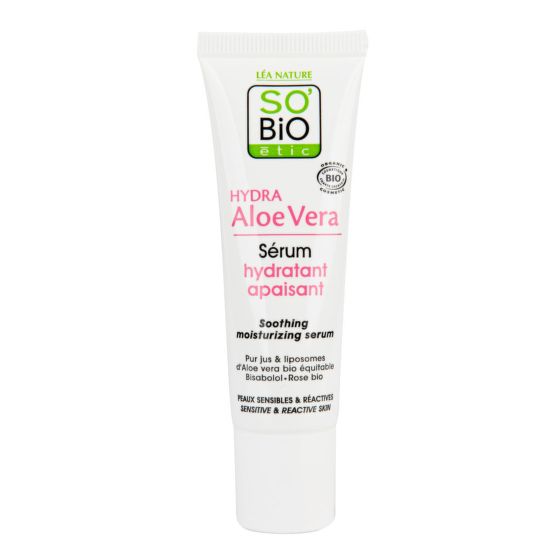 Sérum pleťové Aloe vera — upokojenie a hydratácia pre citlivú pleť 30 ml BIO   SO’BiO étic