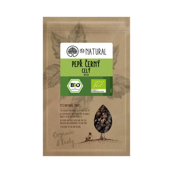 VÝPREDAJ!!!Korenie čierne korenie celé 20 g BIO   IT'S NATURAL