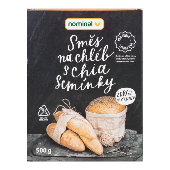 Zmes na chlieb s chia semiačkami bezlepková 500 g   NOMINAL