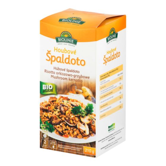 Špaldoto hubové 210 g BIO   BIOLINIE