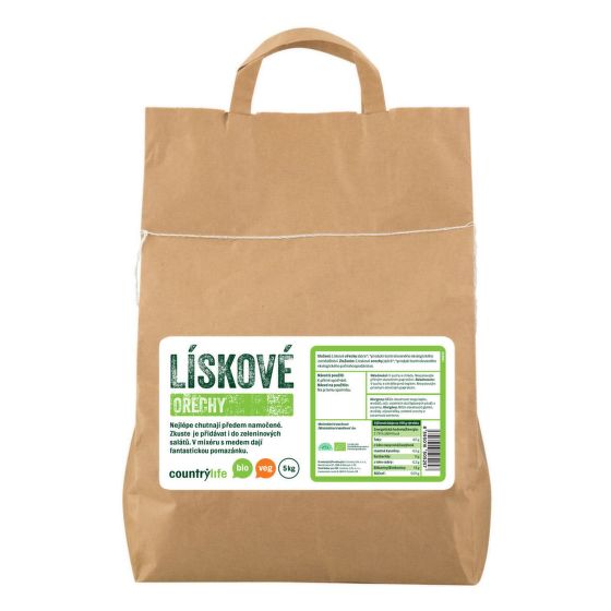 Lieskové orechy 5 kg BIO   COUNTRY LIFE