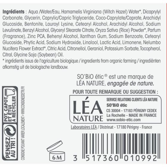 Krém hydratačný pre dokonalú pleť 50 ml BIO   SO’BiO étic