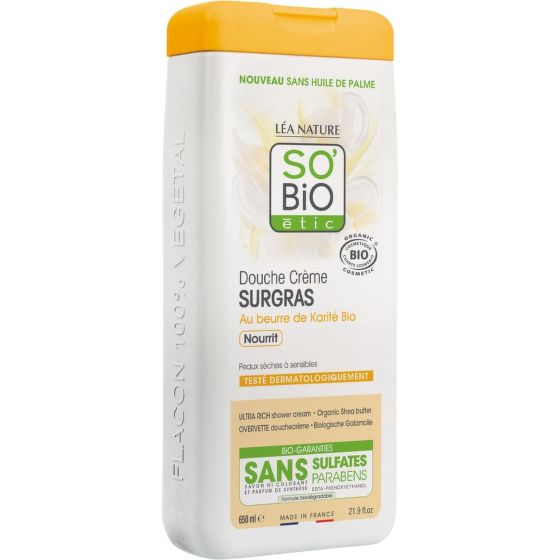 Krém sprchový Surgras s maslom karité 650 ml BIO   SO’BiO étic