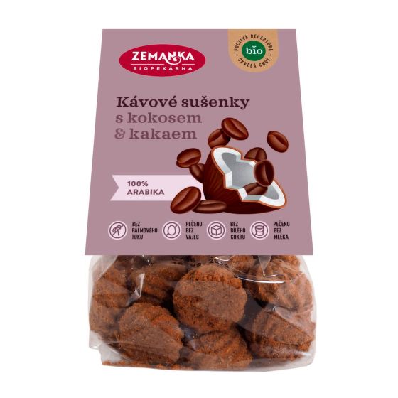 Sušienky kávové s kokosom 100 g BIO   ZEMANKA