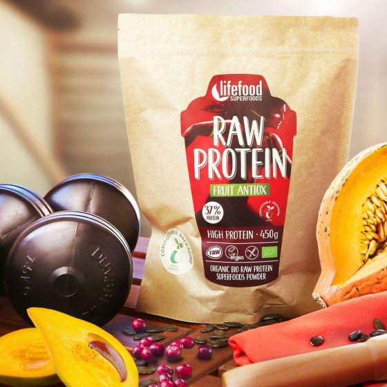 Proteín ovocný RAW 450 g BIO   LIFEFOOD