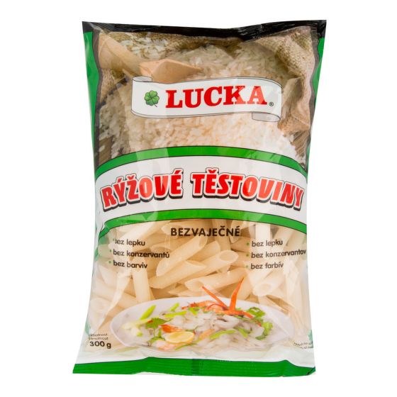 Cestoviny penne ryžové bezlepkové 300 g   LUCKA