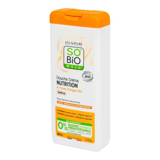 Krém sprchový NUTRITION s arganovým olejom 650 ml BIO   SO’BiO étic