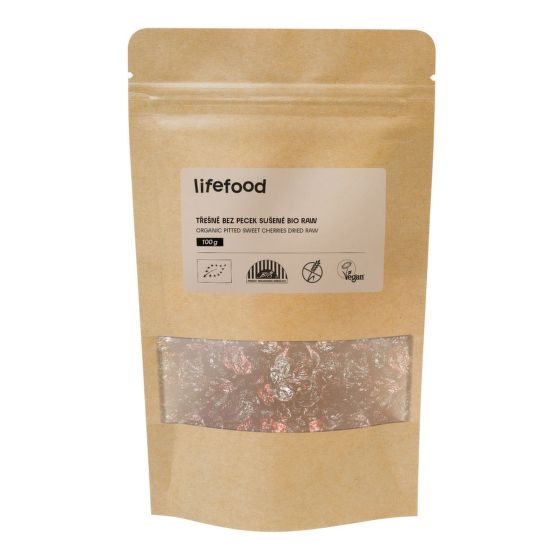 Čerešne sušené bez kôstok RAW 100 g BIO   LIFEFOOD