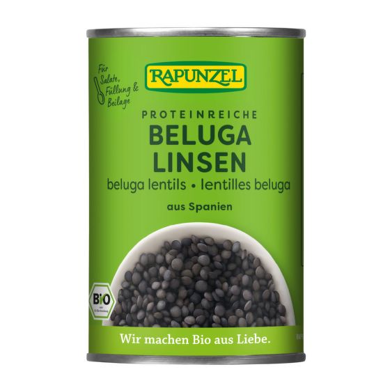 Šošovka čierna beluga sterilovaná 400 g BIO   RAPUNZEL