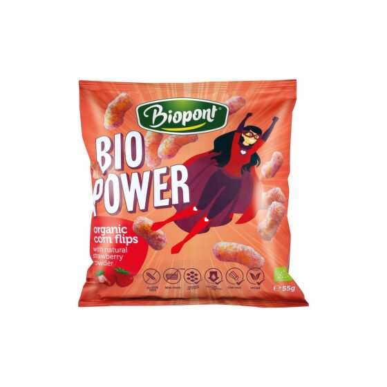 Chrumky kukuričné ​​jahodové 55 g BIO   BIOPONT