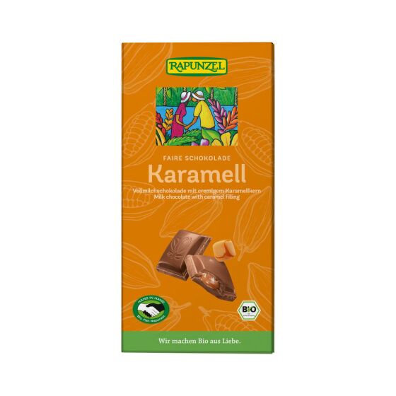 Čokoláda mliečna karamel 100 g BIO   RAPUNZEL