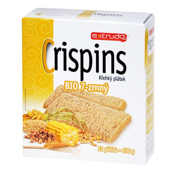 Chlebíček 7zrnný Crispins 100 g BIO   EXTRUDO