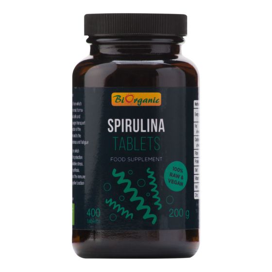Spirulina 400 tablet 200 g BIO   BIORGANIC