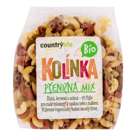 Cestoviny kolienka pšeničné mix 400 g BIO   COUNTRY LIFE