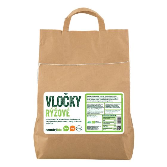 Vločky ryžové 5 kg BIO   COUNTRY LIFE