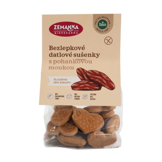 Sušienky pohánkovo - datlové bezgluténové 100 g BIO   ZEMANKA