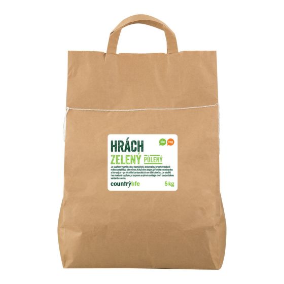 Hrach zelený polený 5 kg BIO   COUNTRY LIFE