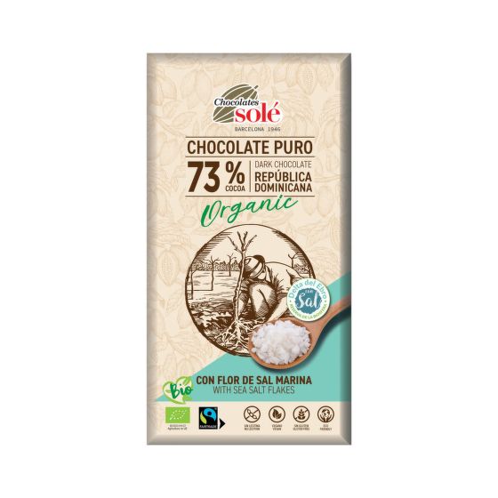 Čokoláda horká s morskou soľou 100 g BIO   SOLÉ
