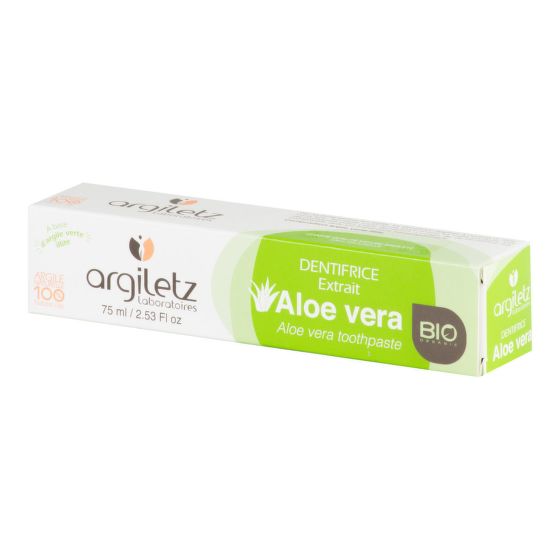 Zubná pasta so zeleným ílom Aloe Vera 75 g BIO   ARGILETZ