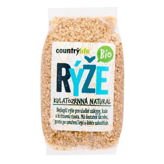 Ryža guľatozrnná natural 500 g BIO   COUNTRY LIFE