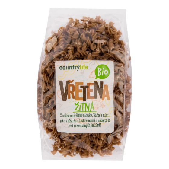 Cestoviny ražné vretená 400 g BIO   COUNTRY LIFE